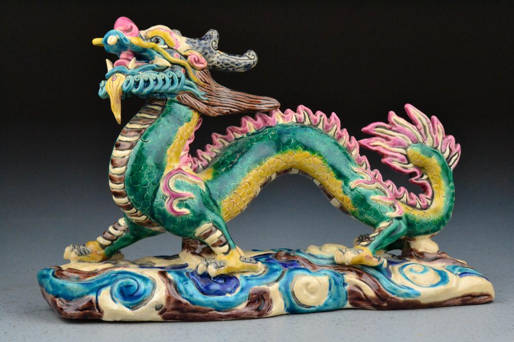 Chinese Tang Style Dragon Roof TileFinely