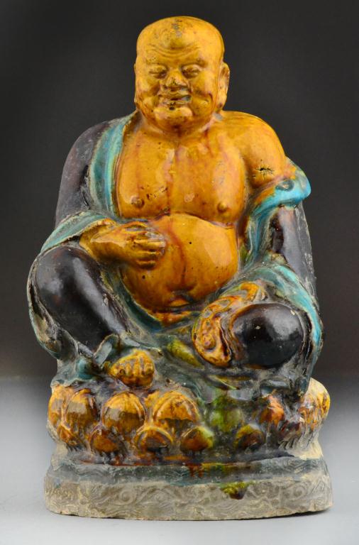 Chinese Qing Sancai Ceramic FigureFinely 172049