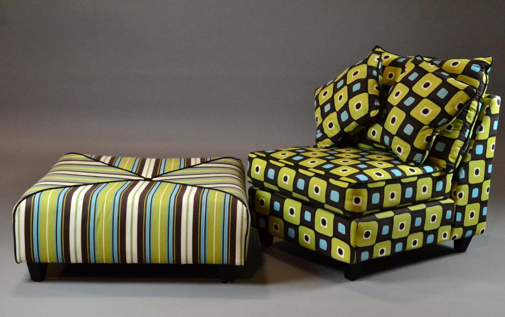  2 Retro Upholstered Chair and 172069