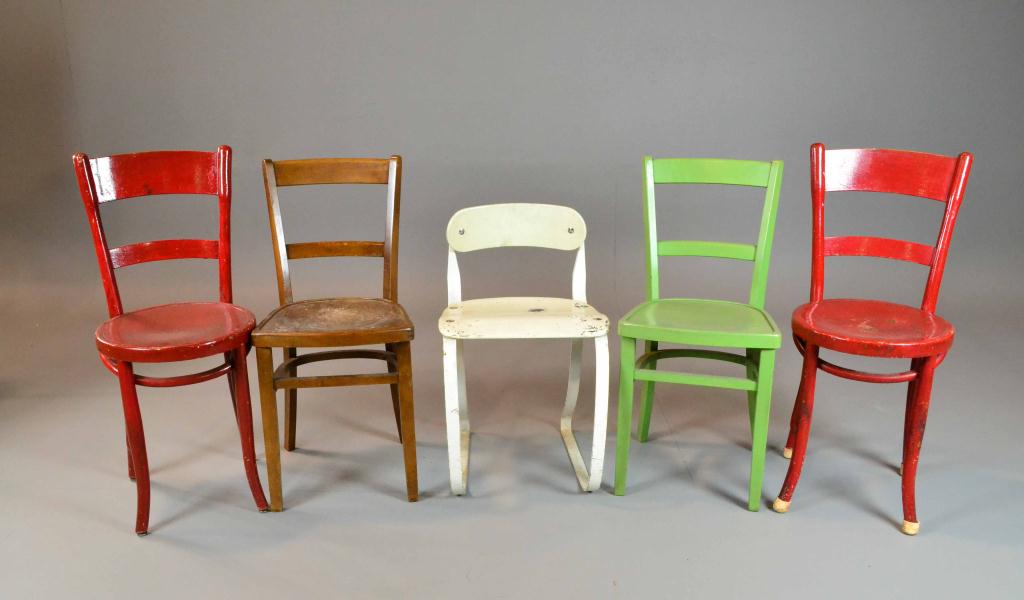  4 WOOD AND METAL WOODEN CHAIRSIncluding 172072