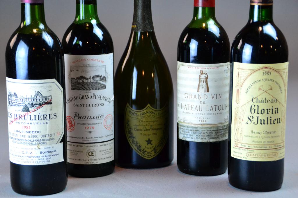 (5) Bottles Of Various French WineTo