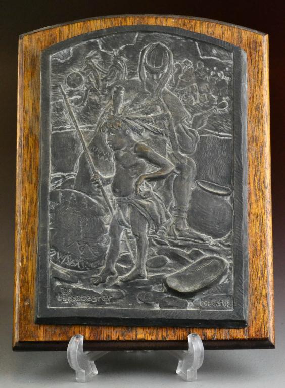 Bronze Plaque of Native American 17208a