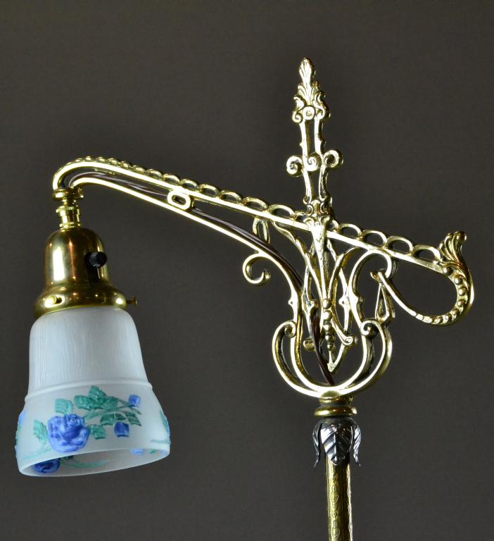 Gilt Brass Glass Floor LampBrass 172093