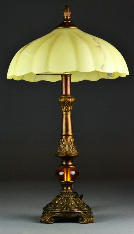 Antique Style Bronze Lamp with Satin
