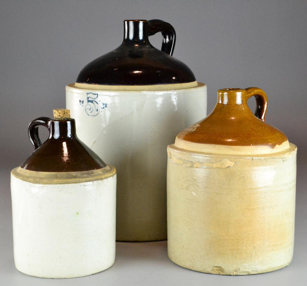 (3) Pcs. American Stoneware JugsIn graduated