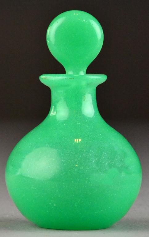 Jade Glass Perfume Bottle Possibly SteubenOf