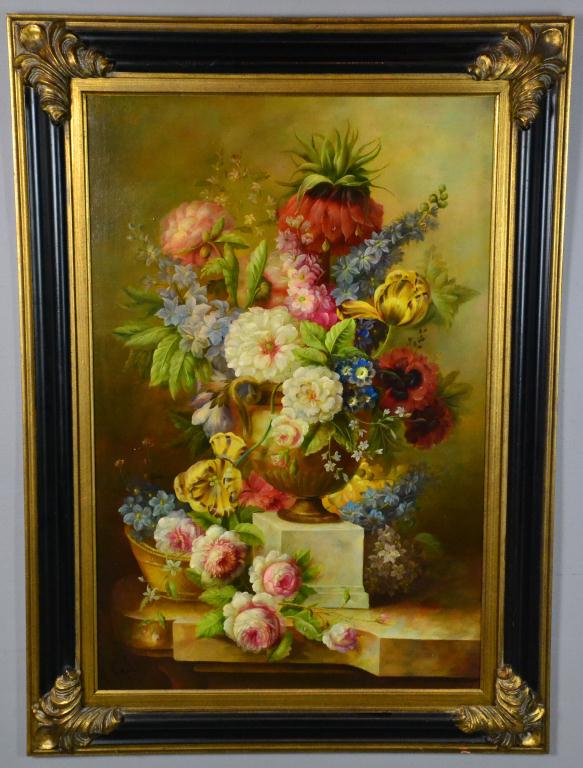 Oil Painting on Canvas signed VogelDepicting