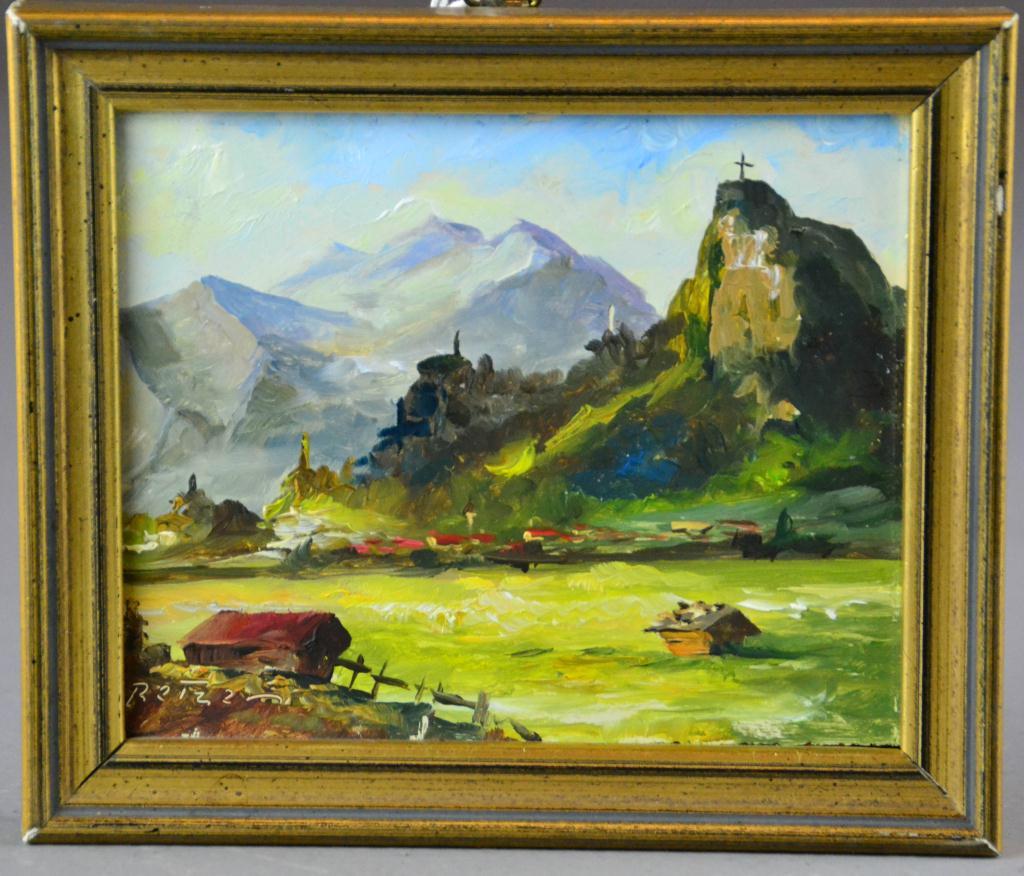 Wilhelm Retzer Miniature Oil Painting