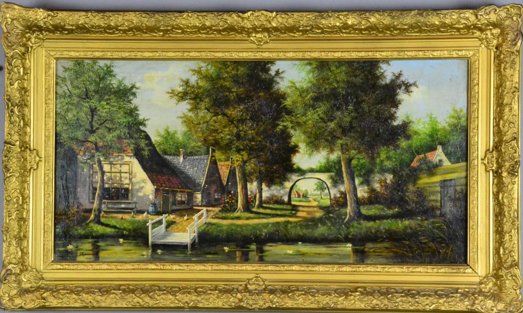 J V Raamsdonk Landscape Oil Painting 1720f2