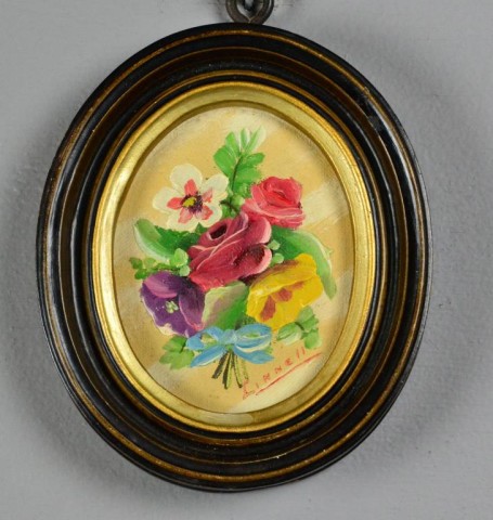 SIGNED LINNEL OVAL OIL COLOR PAINTINGSDecorative 1720fe