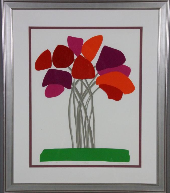 Framed Abstract Print of Tulips 172148