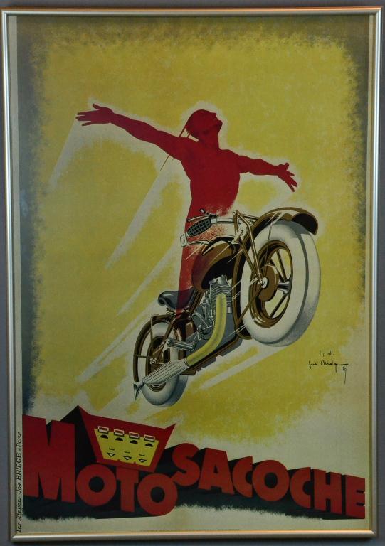 Vintage Framed Poster MotoSacoche 172149