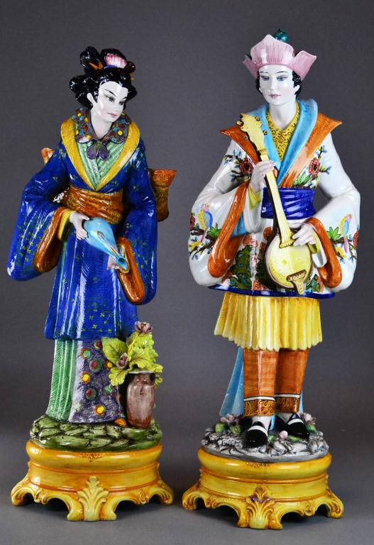  2 Large Oriental Porcelain Figures 172159