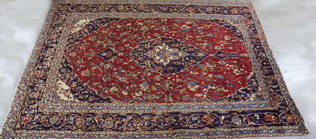 Ishfahan Wool CarpetHaving navy