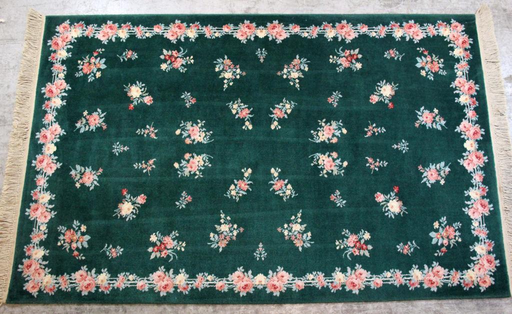 Floral Oriental Wool CarpetOverall 17216a