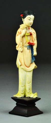 Chinese Polychrome painted Carved