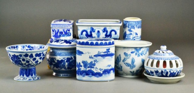  8 Chinese Blue White PorcelainIncluding 1721ae