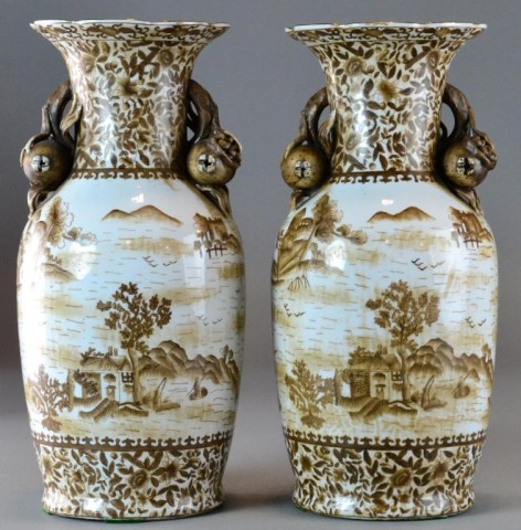 Pr. Chinese Porcelain VasesBoth