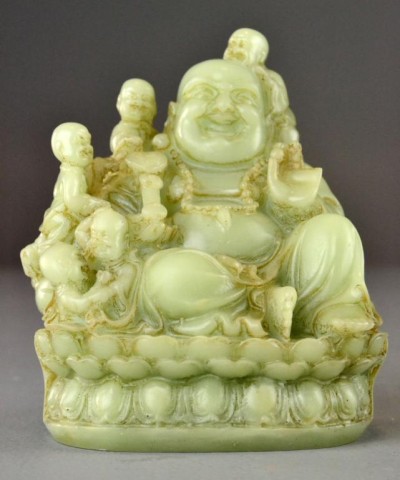 A Chinese Jade Or Hardstone Seated 1721e0