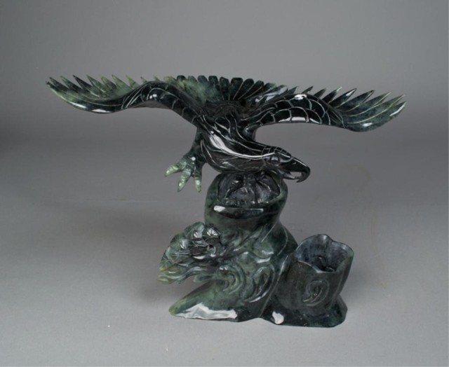 Chinese Jade Carving of Eagle on