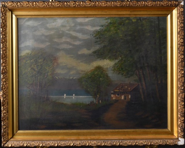 Early Primitive Oil Painting on 17223d