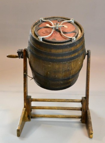 Antique Barrel Butter Churn With