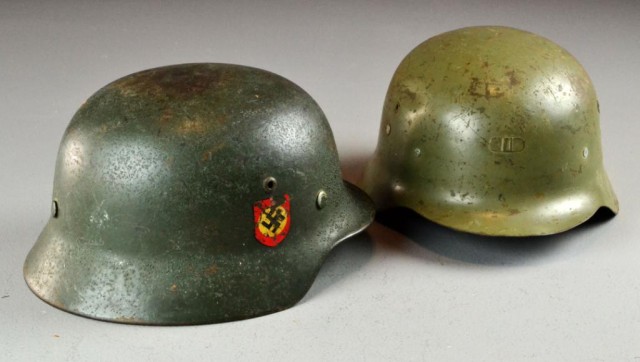 (2) Military Nazi Helments WWIIDark