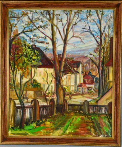 Oil Painting On Canvas Of A View Of