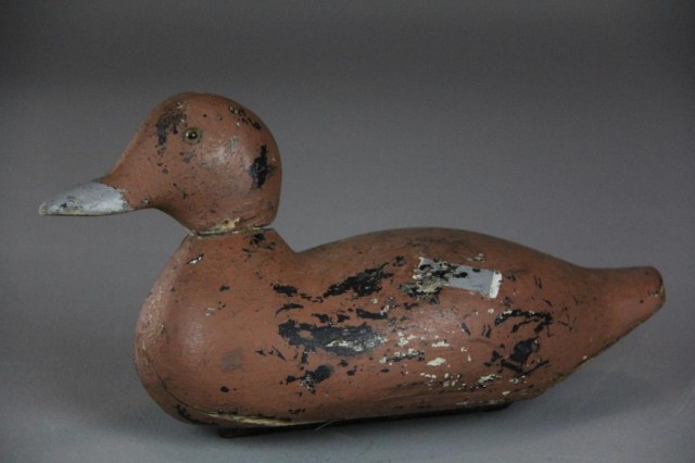 Pratt Factory Duck Decoy With Glass 172274