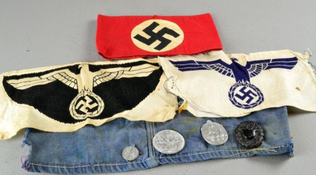 (5) Military Pins and Armbands - Nazi