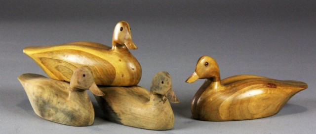  4 Decorative Duck DecoysTwo varnished 172279