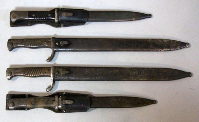 (4) Military Bayonets WWIIWith scabards