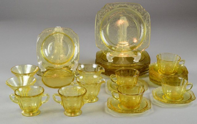 (28) Pieces Yellow Amber Depression