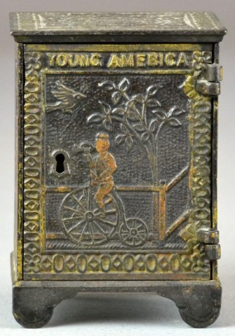 Cast Iron Bank Young AmericaSmall 1722ba