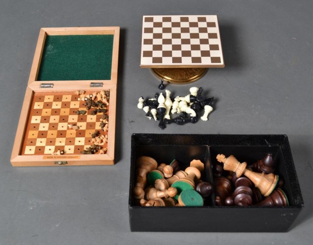  3 Boxes of Traveling Chess ArticlesTo 1722cb