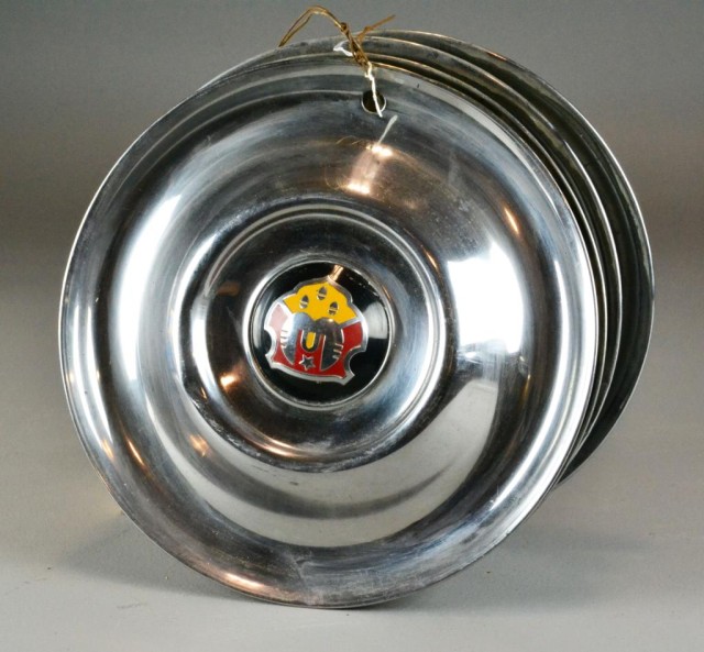  4 Packard Chrome And Enamel HubcapsWith 1722cd
