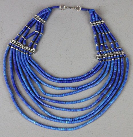 A Lapis And Silver Metal Multi