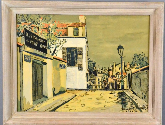 UTRILLO COLORED LITHOGRAPHFrench 1722e4