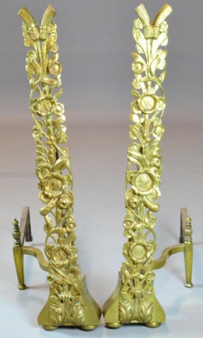  2 Pair of Large Victorian Brass 1722fe