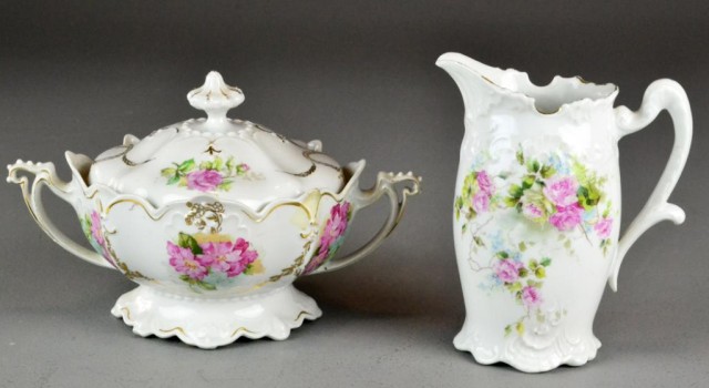(2) Hand Painted Tureen & PitcherIncluding
