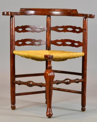 An American Rush Seat Corner ChairWith