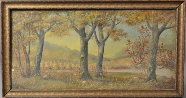 D W Seely Oil Painting on BoardPainted 17231e