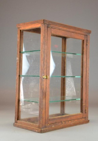 A Wood And Glass Table Display 172322