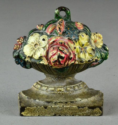 Cast Iron Painted Floral DoorstopPolychrome 172353