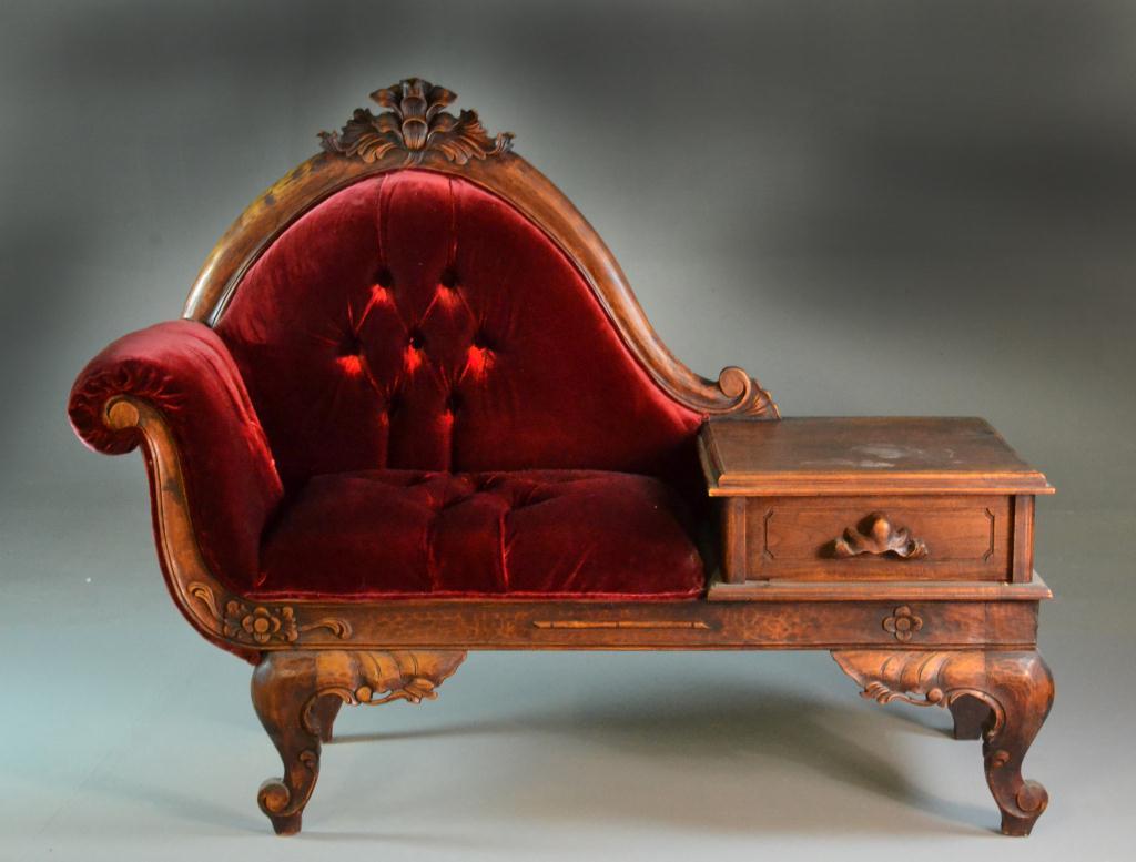 Victorian Style Parlor SeatCarved