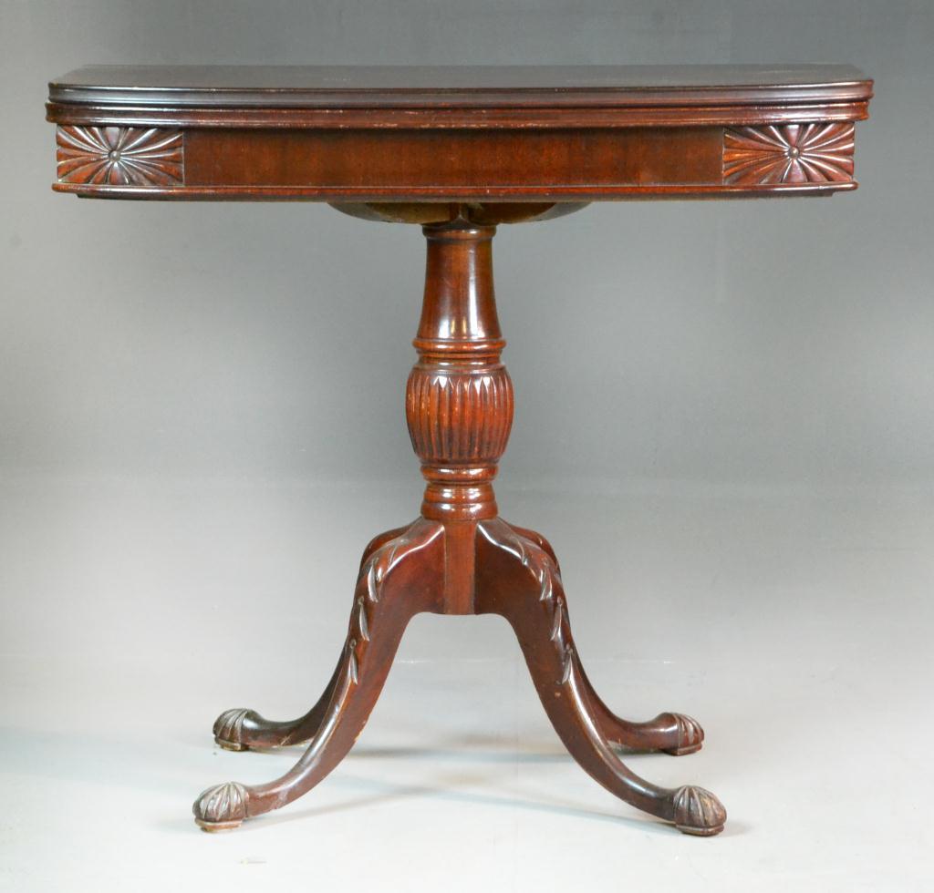 Mahogany Folding Game TableSquare-topped