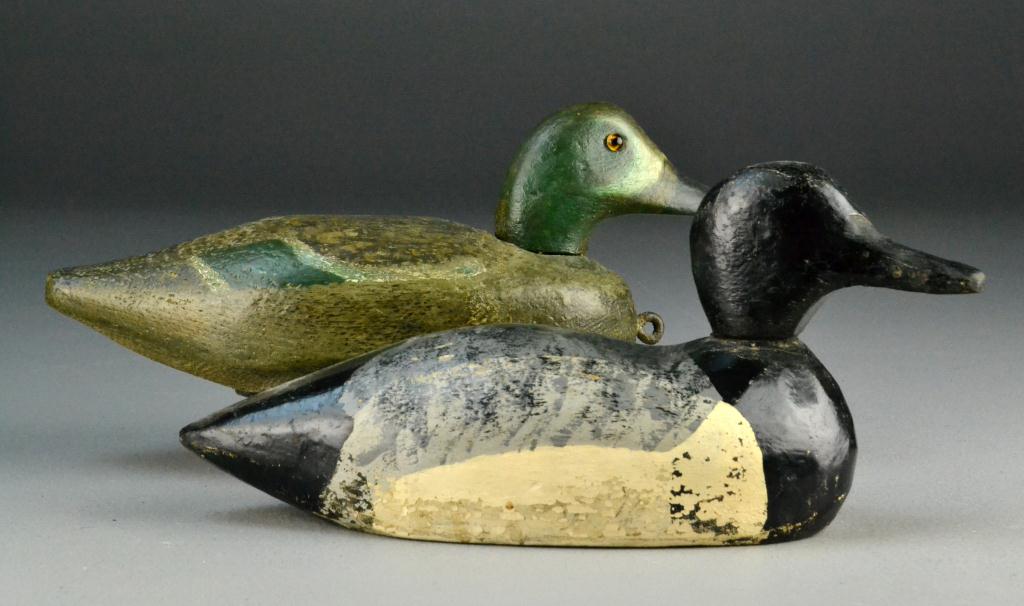 (2) Wooden Duck Decoys - 1 attributed