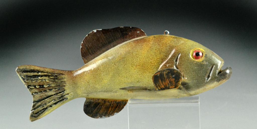 Fish Decoy StubHand carved wooden 17240e