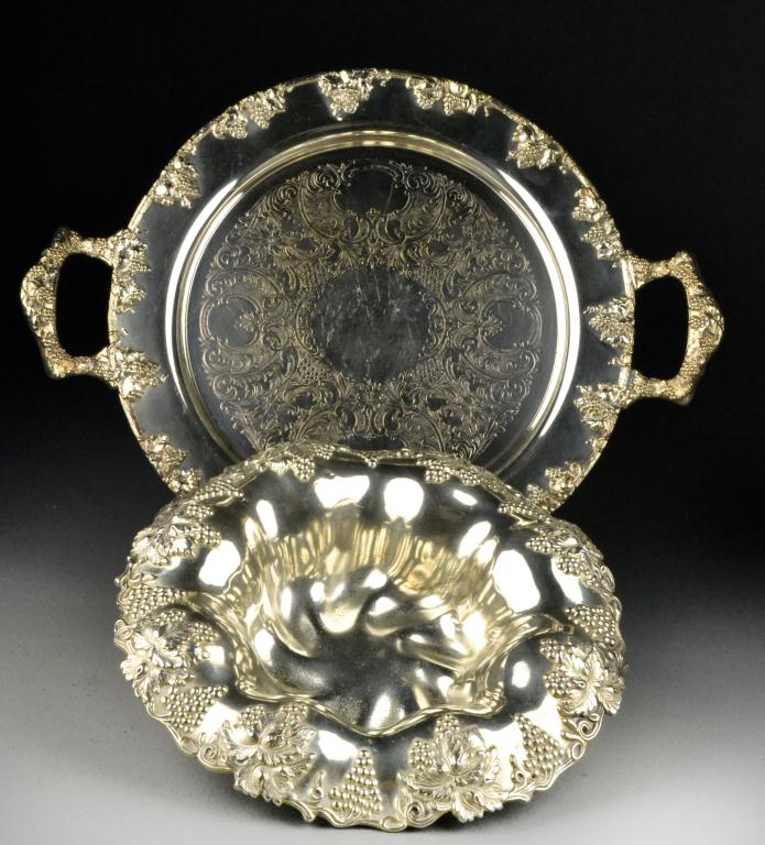 2 Silverplated Tray and Large 172482