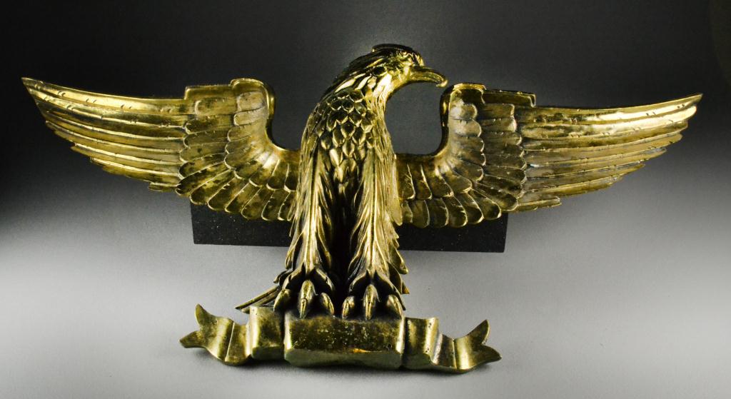 American Brass Eagle SculptureDepicting
